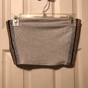 Sparkly, crop, tube top